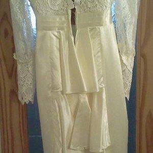 Jessica McClintock Wedding Dress and hat